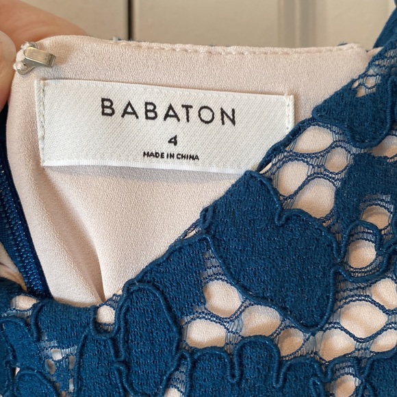 Babaton size 4 teal lace dress - Picture 3 of 4